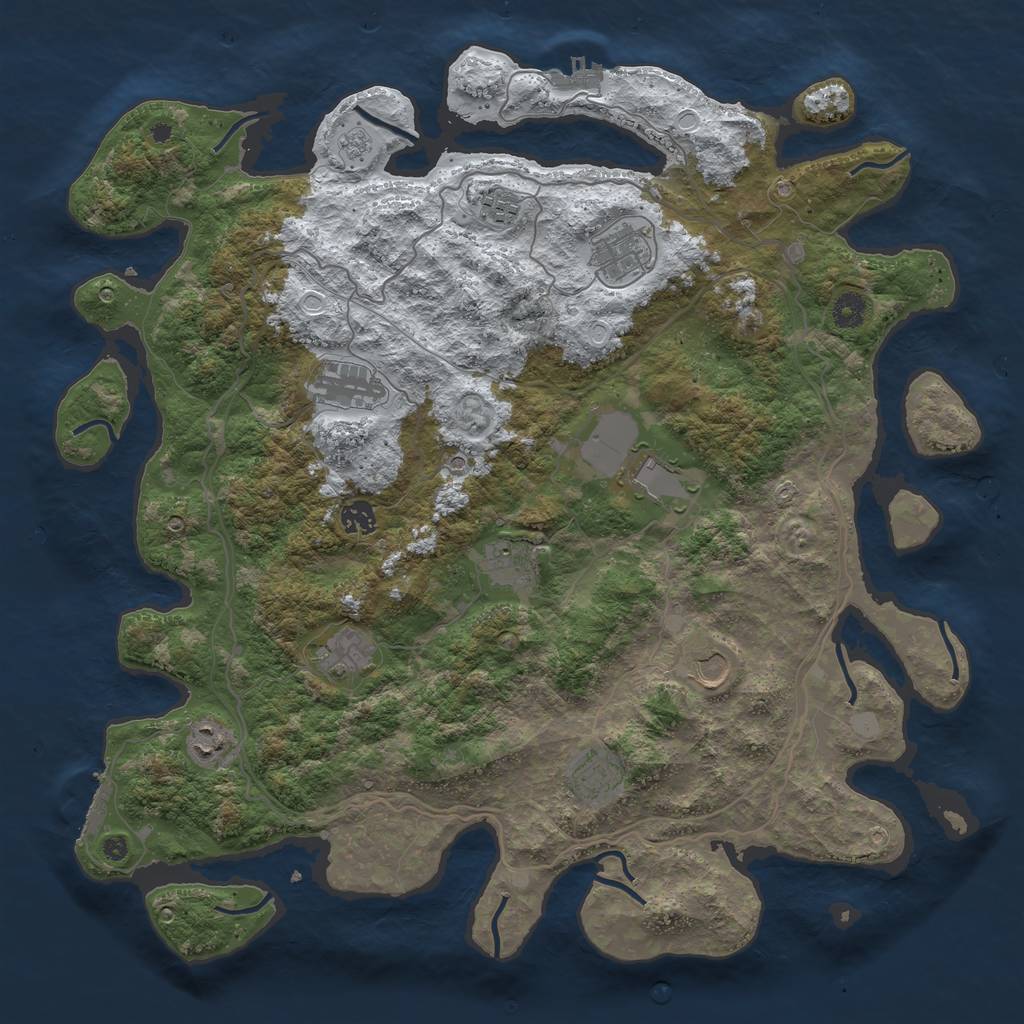 Rust Map: Procedural Map, Size: 4349, Seed: 1179983088, 19 Monuments