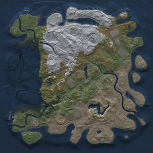 Thumbnail Rust Map: Procedural Map, Size: 4349, Seed: 1179983088, 16 Monuments