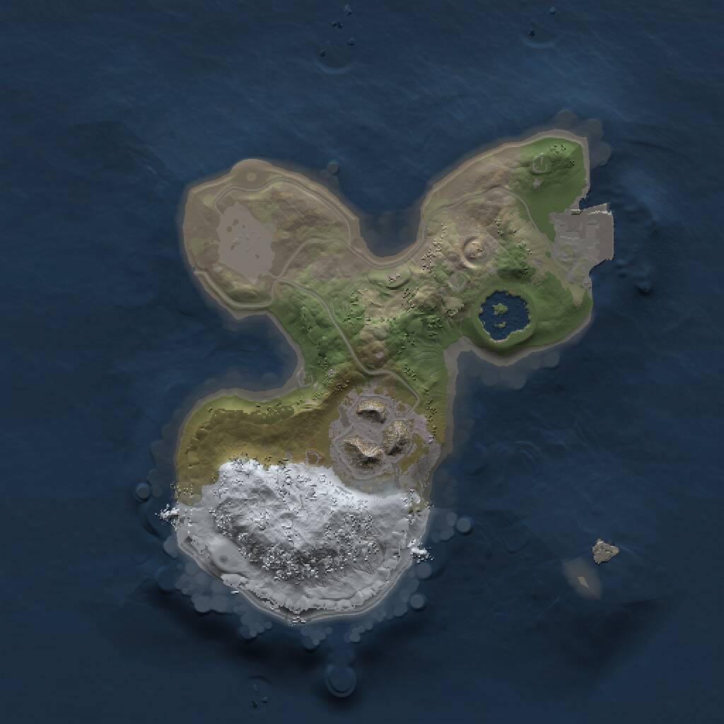 Rust Map: Procedural Map, Size: 1500, Seed: 613, 2 Monuments