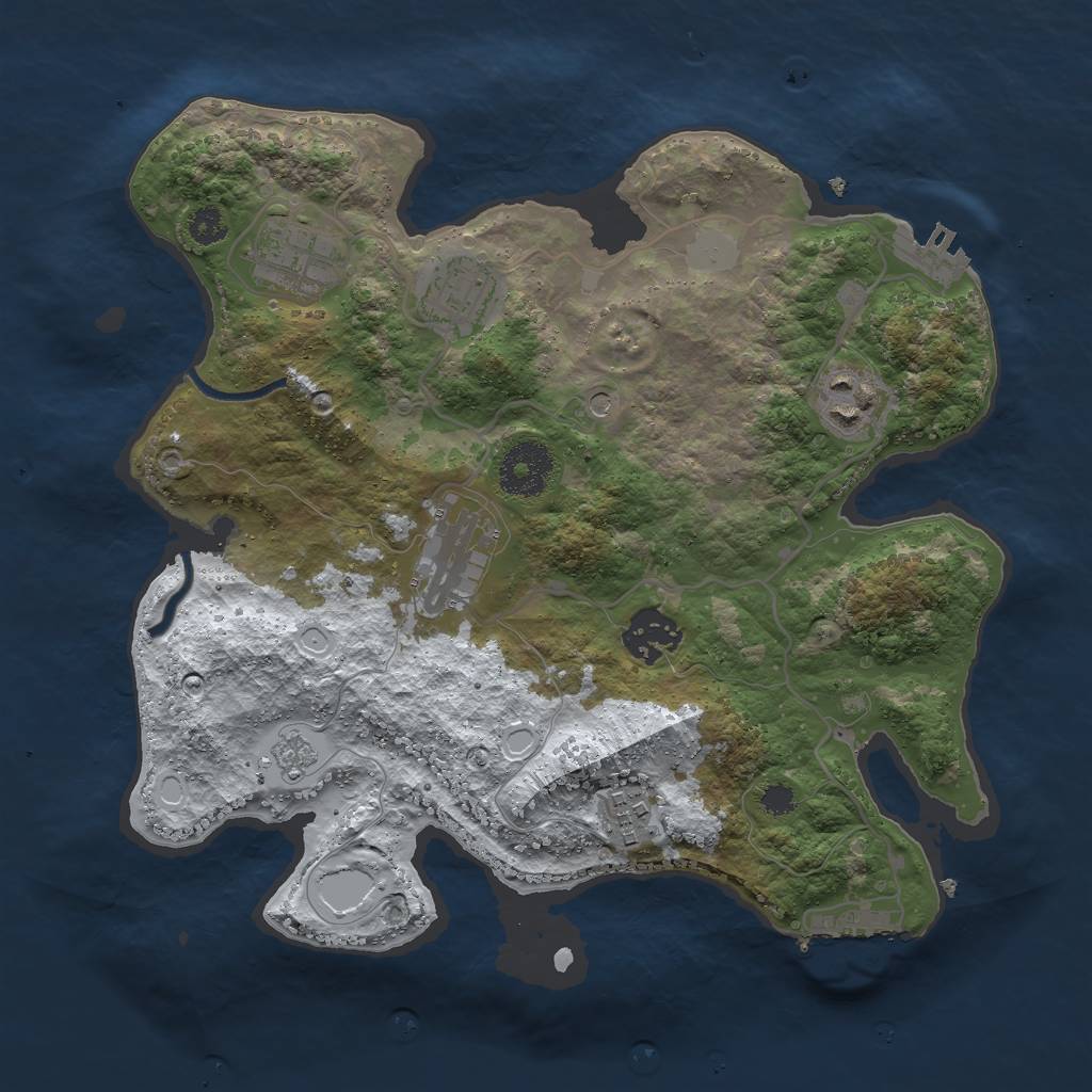 Rust Map: Procedural Map, Size: 3000, Seed: 101145693, 15 Monuments