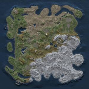 Thumbnail Rust Map: Procedural Map, Size: 4250, Seed: 1668236959, 16 Monuments