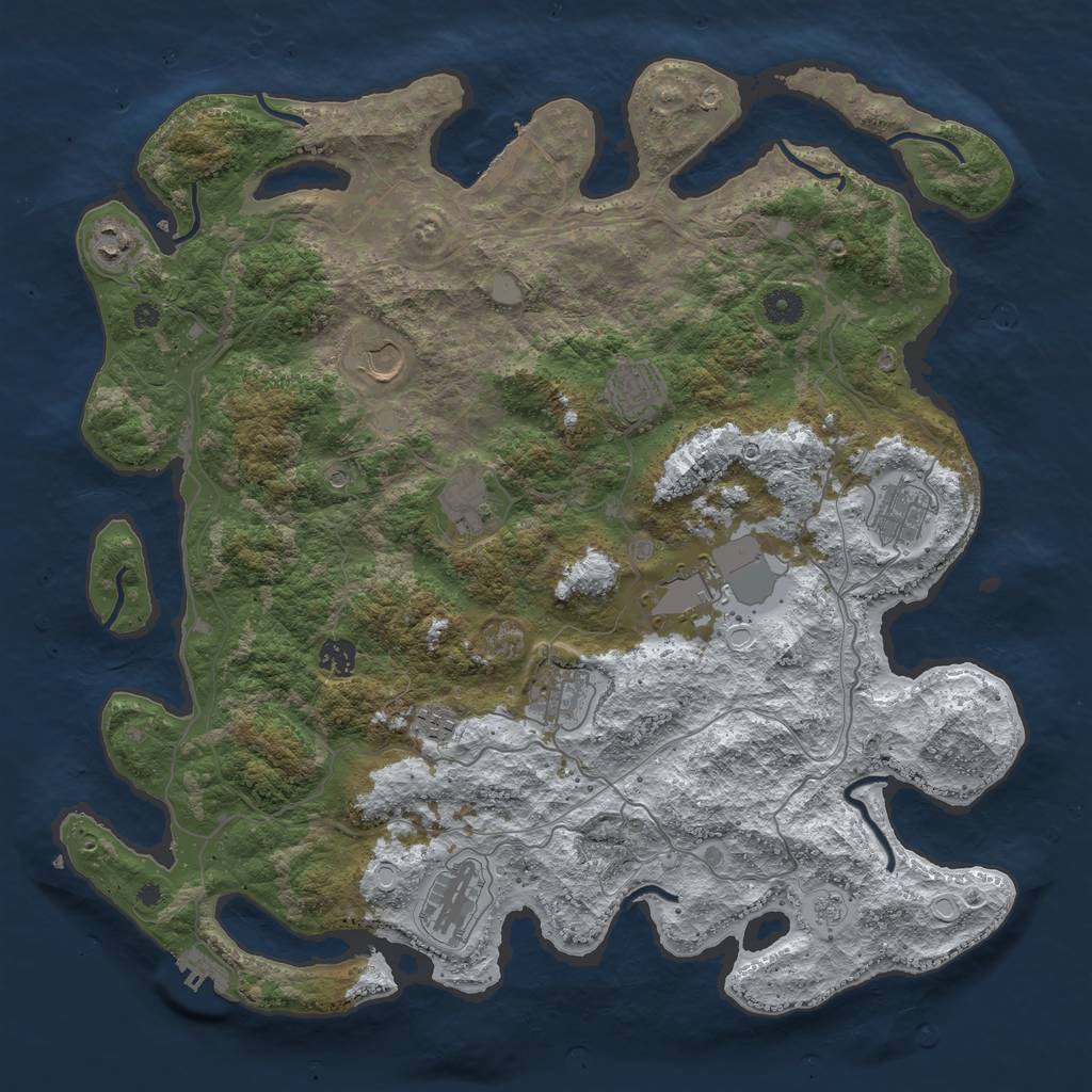 Rust Map: Procedural Map, Size: 4250, Seed: 1668236959, 19 Monuments