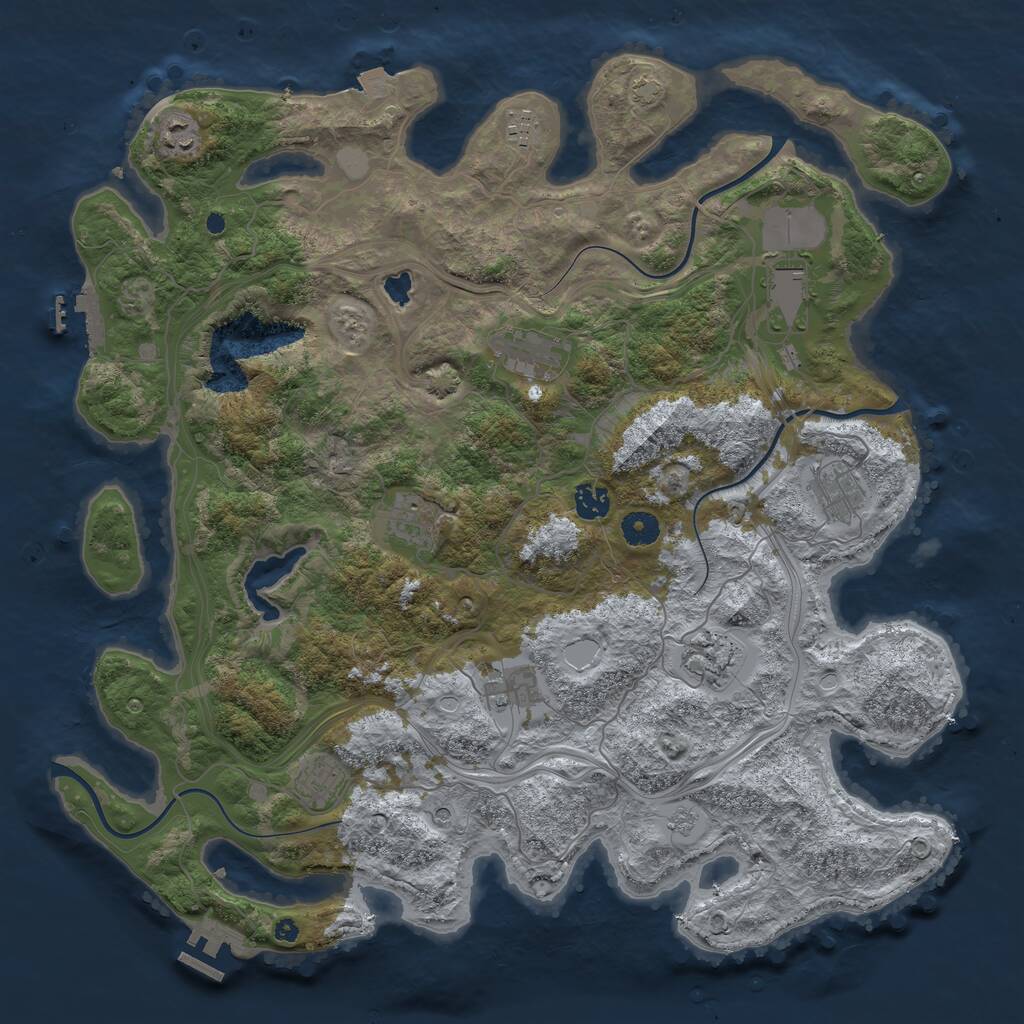 Rust Map: Procedural Map, Size: 4250, Seed: 1668236959, 16 Monuments