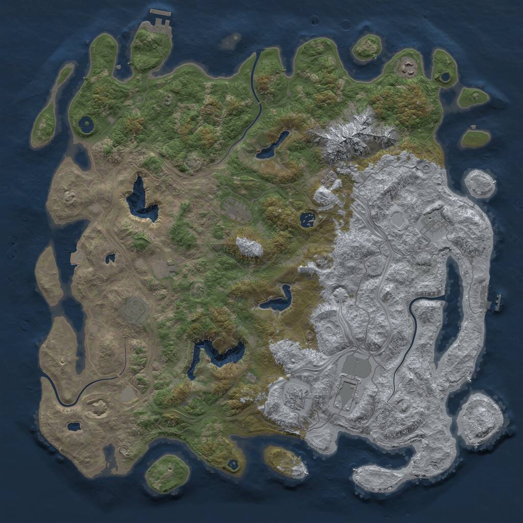 Rust Map: Procedural Map, Size: 5000, Seed: 177, 15 Monuments