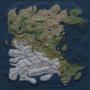 Thumbnail Rust Map: Procedural Map, Size: 4500, Seed: 314159, 16 Monuments