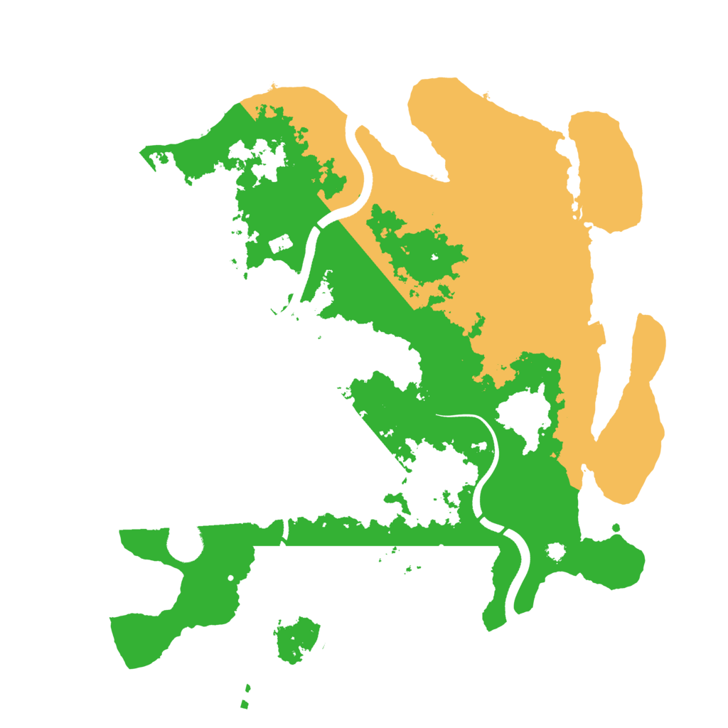 Biome Rust Map: Procedural Map, Size: 3600, Seed: 21252