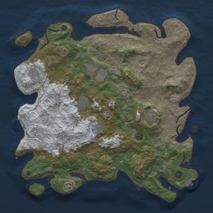 Thumbnail Rust Map: Procedural Map, Size: 4300, Seed: 51, 18 Monuments