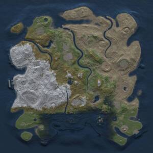 Thumbnail Rust Map: Procedural Map, Size: 4300, Seed: 51, 17 Monuments