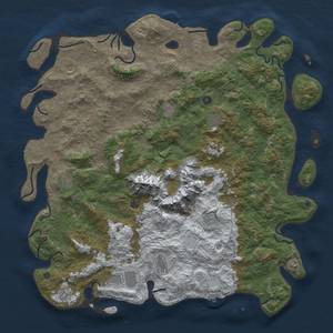 Thumbnail Rust Map: Procedural Map, Size: 5500, Seed: 621782, 20 Monuments