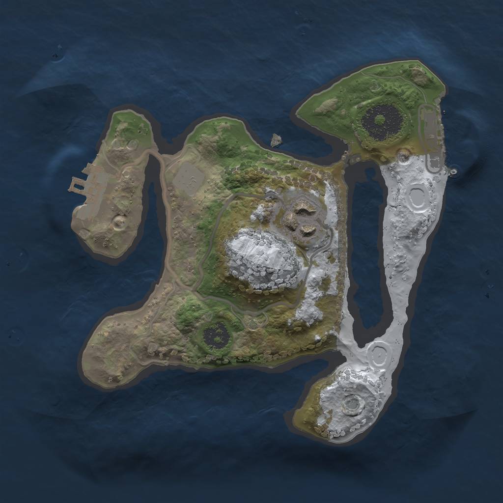 Rust Map: Procedural Map, Size: 2000, Seed: 186628993, 8 Monuments