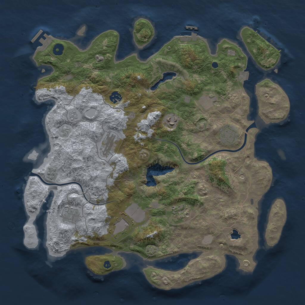 Rust Map: Procedural Map, Size: 4000, Seed: 67583723, 15 Monuments