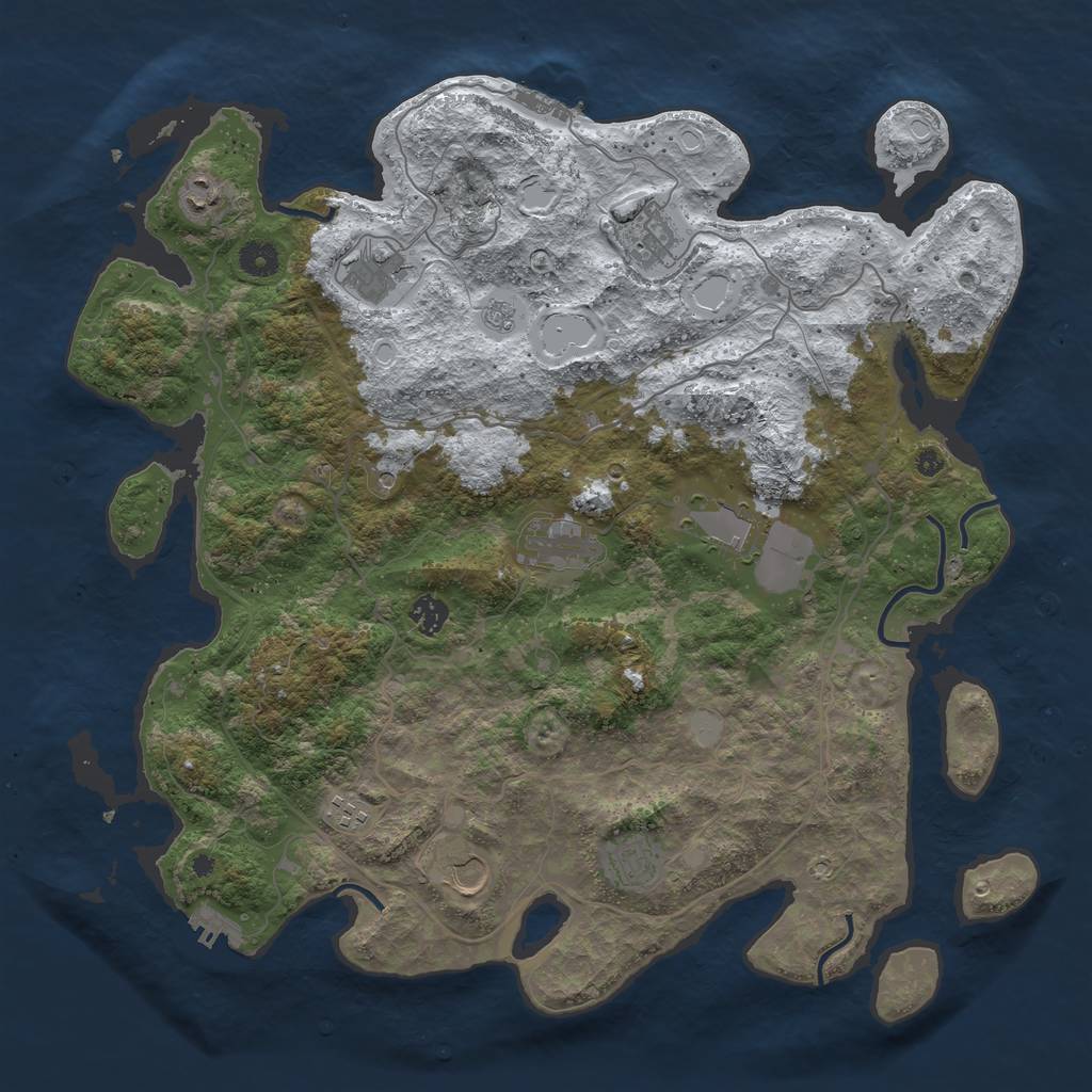 Rust Map: Procedural Map, Size: 4250, Seed: 50422, 18 Monuments
