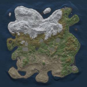 Thumbnail Rust Map: Procedural Map, Size: 4000, Seed: 42982344, 18 Monuments