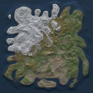 Thumbnail Rust Map: Procedural Map, Size: 4500, Seed: 55555, 20 Monuments