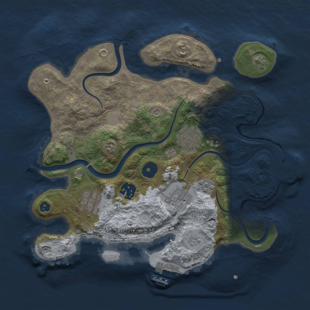 Rust Map: Procedural Map, Size: 3000, Seed: 97995, 11 Monuments