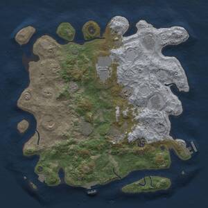 Thumbnail Rust Map: Procedural Map, Size: 3850, Seed: 622241016, 16 Monuments