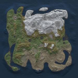 Thumbnail Rust Map: Procedural Map, Size: 3700, Seed: 45323434, 18 Monuments