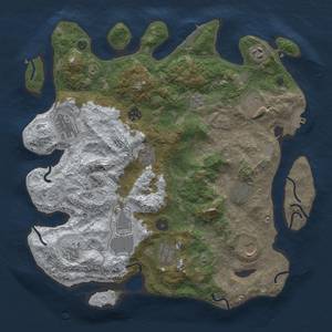 Thumbnail Rust Map: Procedural Map, Size: 3850, Seed: 1672081158, 20 Monuments