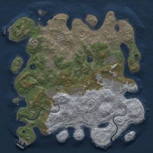 Thumbnail Rust Map: Procedural Map, Size: 3850, Seed: 2132285295, 15 Monuments