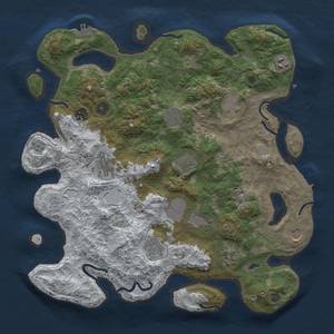 Thumbnail Rust Map: Procedural Map, Size: 3850, Seed: 686396699, 20 Monuments