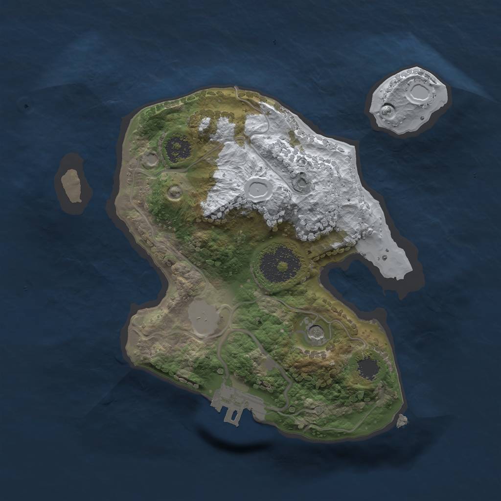 Rust Map: Procedural Map, Size: 2000, Seed: 11609, 7 Monuments