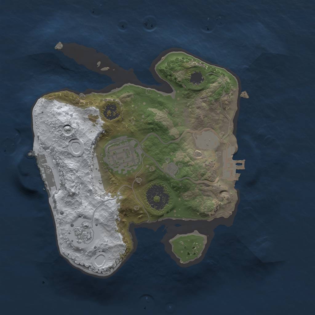 Rust Map: Procedural Map, Size: 2000, Seed: 6730, 9 Monuments