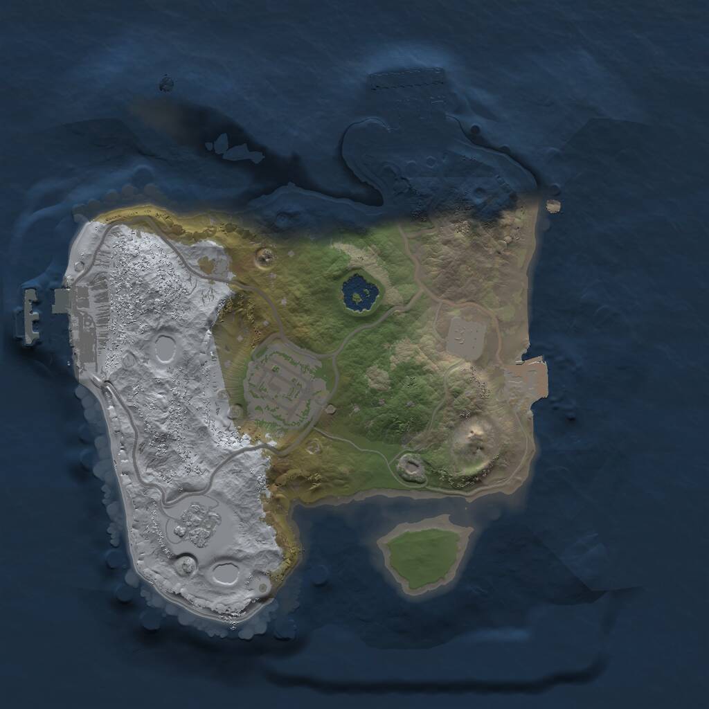 Rust Map: Procedural Map, Size: 2000, Seed: 6730, 5 Monuments