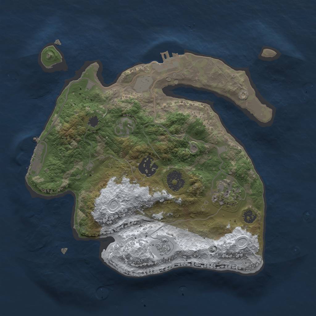 Rust Map: Procedural Map, Size: 2500, Seed: 142547748, 10 Monuments