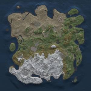 Thumbnail Rust Map: Procedural Map, Size: 4000, Seed: 1653884, 20 Monuments