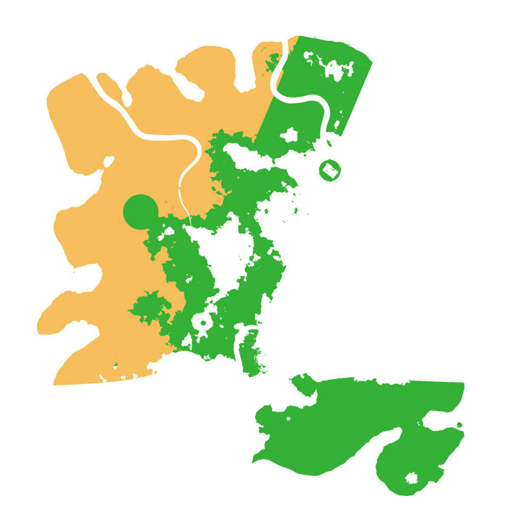 Biome Rust Map: Procedural Map, Size: 3900, Seed: 2001