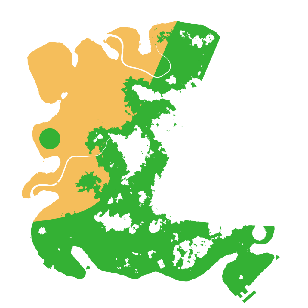 Biome Rust Map: Procedural Map, Size: 3900, Seed: 2001