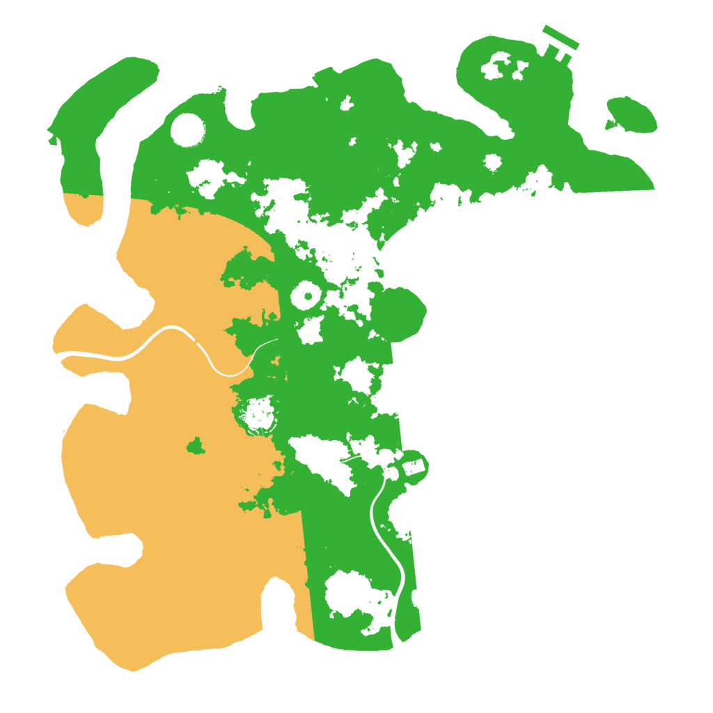 Biome Rust Map: Procedural Map, Size: 3700, Seed: 966646041