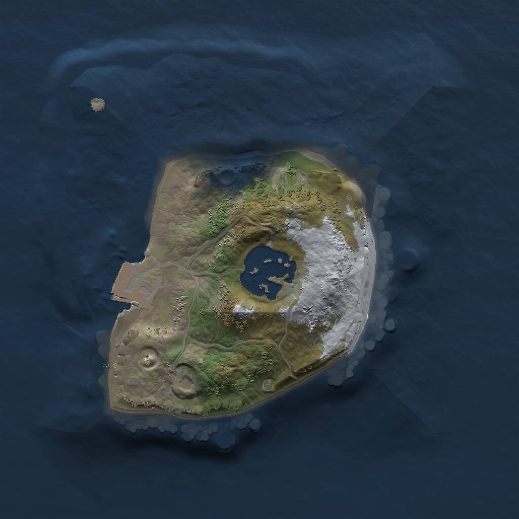 Rust Map: Procedural Map, Size: 1500, Seed: 280085, 2 Monuments