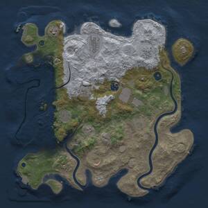 Thumbnail Rust Map: Procedural Map, Size: 3850, Seed: 105582647, 16 Monuments