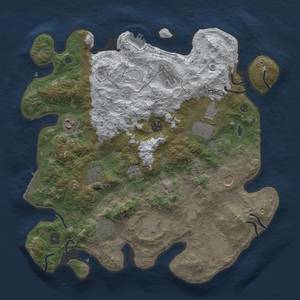 Thumbnail Rust Map: Procedural Map, Size: 3850, Seed: 105582647, 19 Monuments