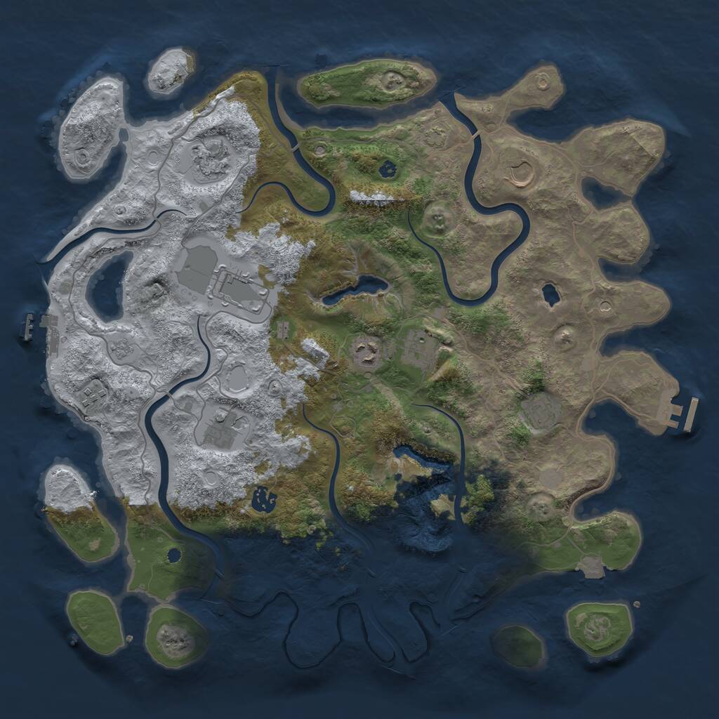Rust Map: Procedural Map, Size: 4200, Seed: 2022, 15 Monuments