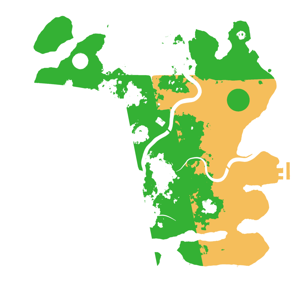 Biome Rust Map: Procedural Map, Size: 3500, Seed: 523243