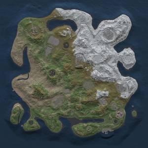 Thumbnail Rust Map: Procedural Map, Size: 3500, Seed: 9919, 19 Monuments