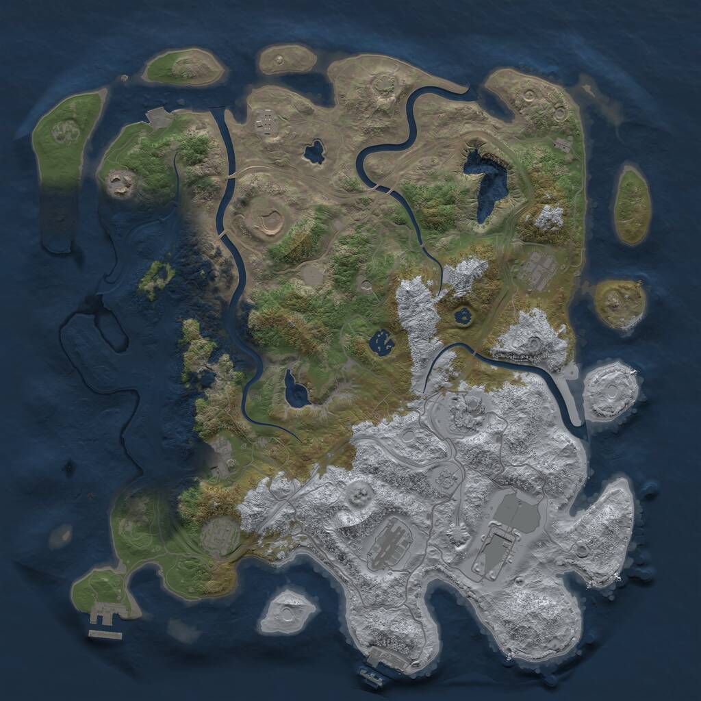Rust Map: Procedural Map, Size: 4250, Seed: 16, 16 Monuments