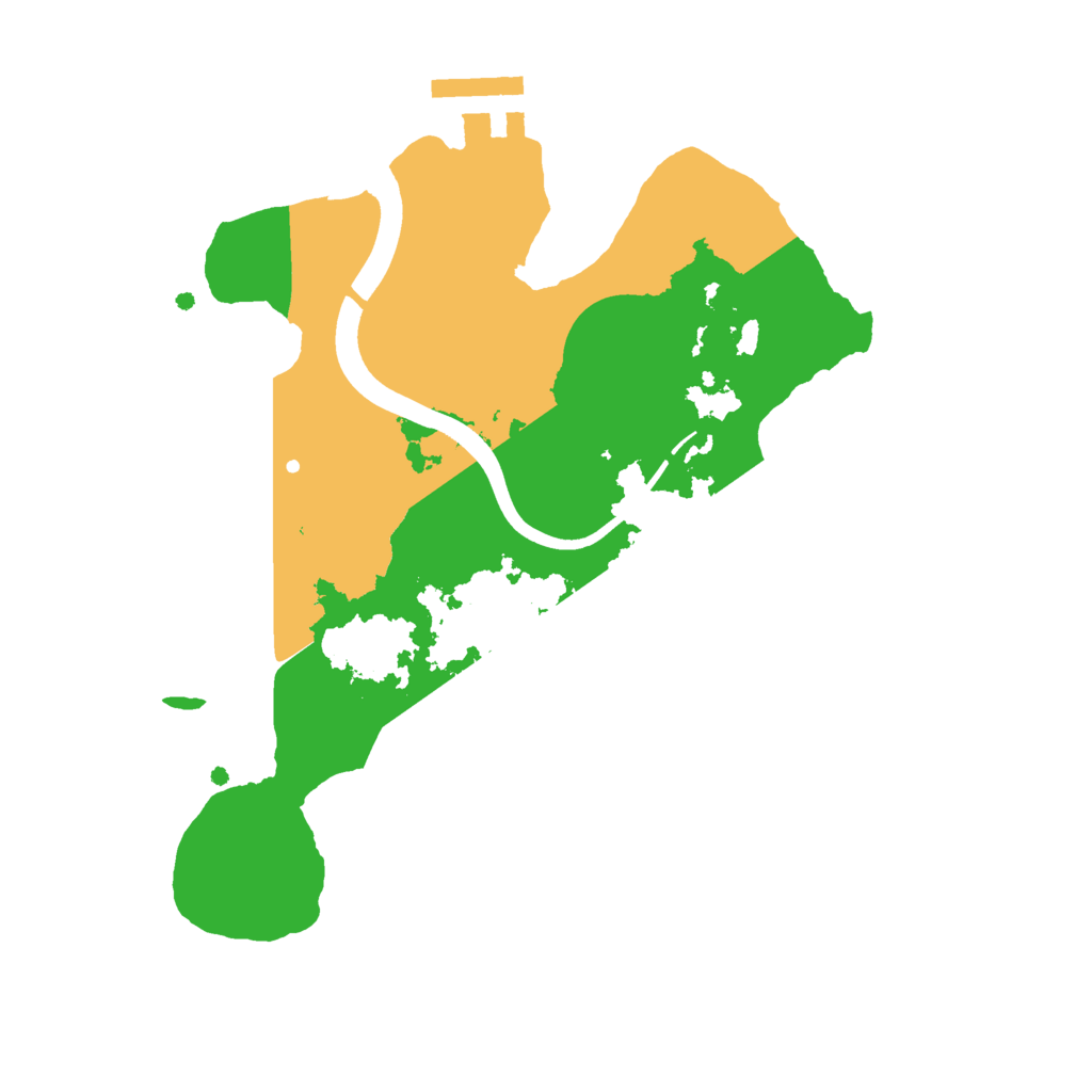 Biome Rust Map: Procedural Map, Size: 2400, Seed: 28015