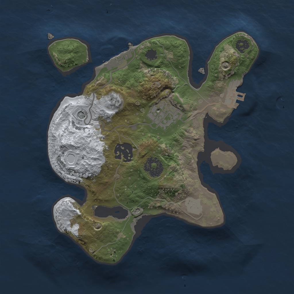 Rust Map: Procedural Map, Size: 2250, Seed: 478021, 10 Monuments