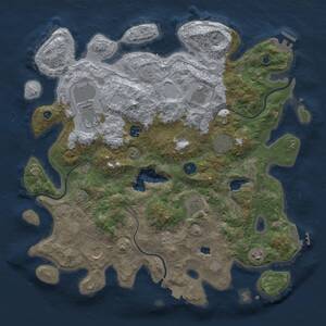 Thumbnail Rust Map: Procedural Map, Size: 4050, Seed: 2016865186, 14 Monuments