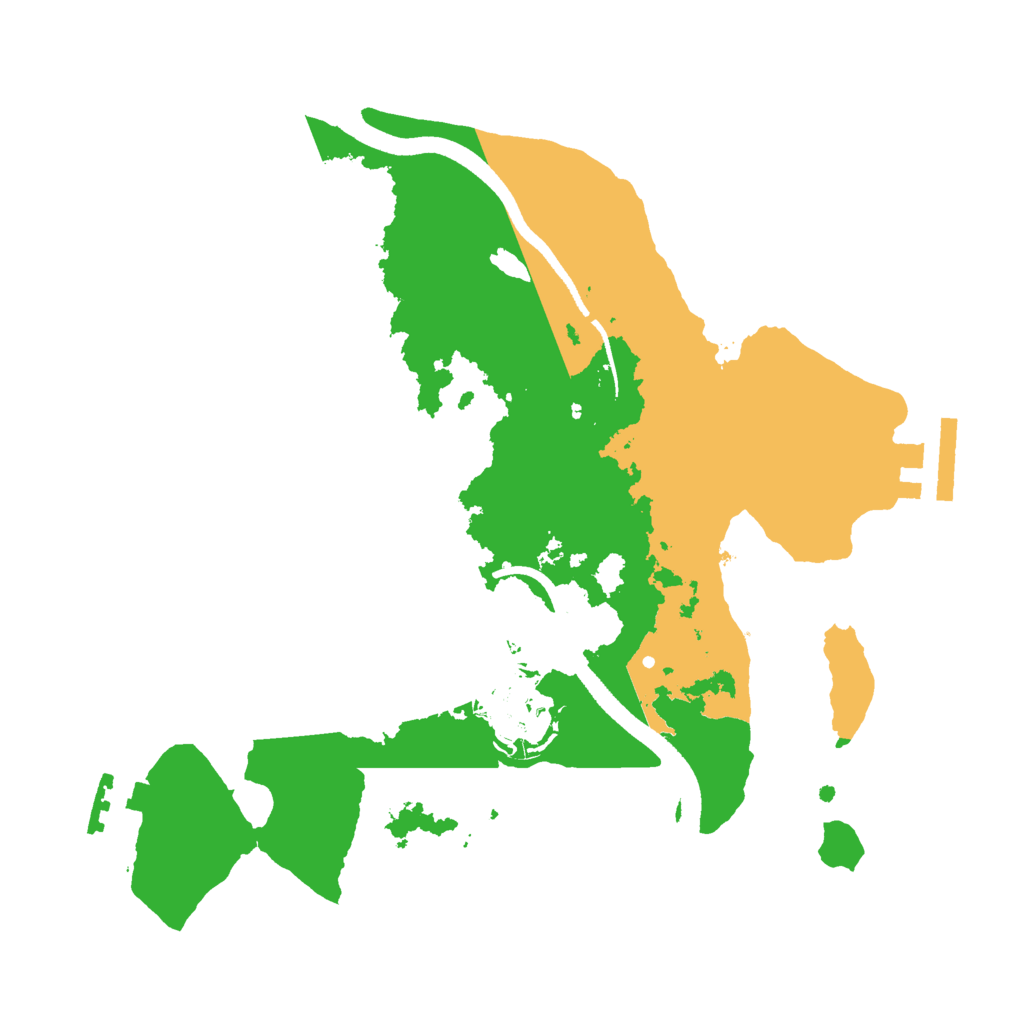 Biome Rust Map: Procedural Map, Size: 2500, Seed: 954563