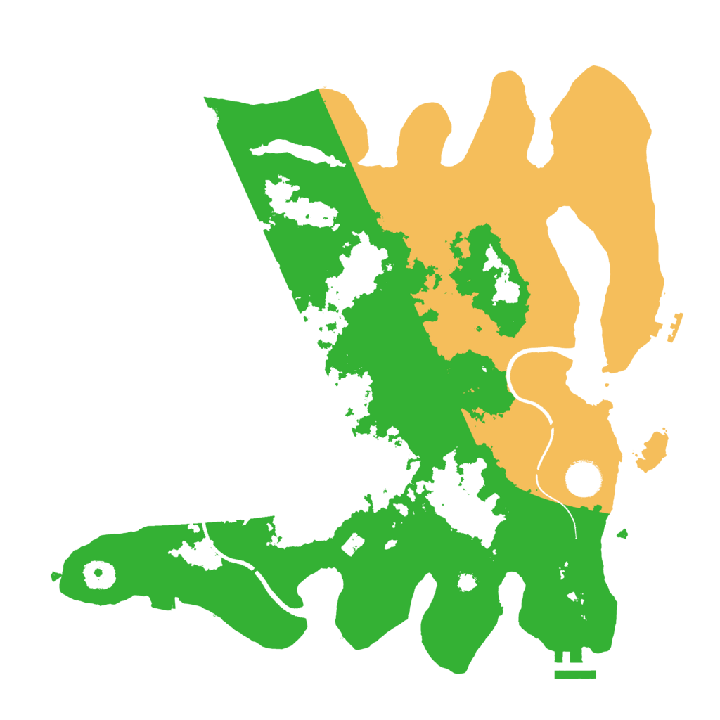 Biome Rust Map: Procedural Map, Size: 3500, Seed: 5442558