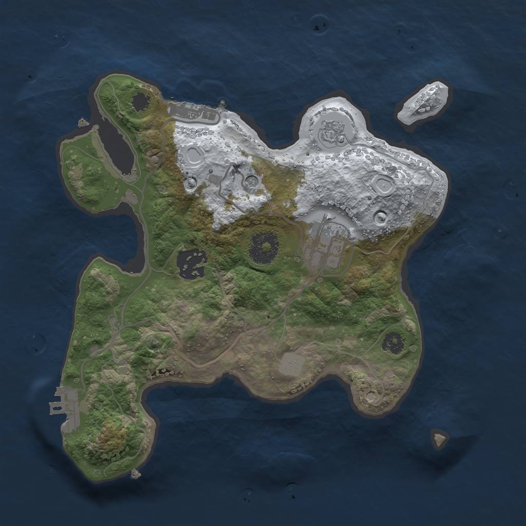 Rust Map: Procedural Map, Size: 2500, Seed: 10422, 11 Monuments