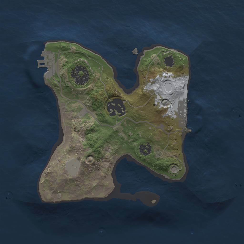 Rust Map: Procedural Map, Size: 1950, Seed: 765432, 8 Monuments