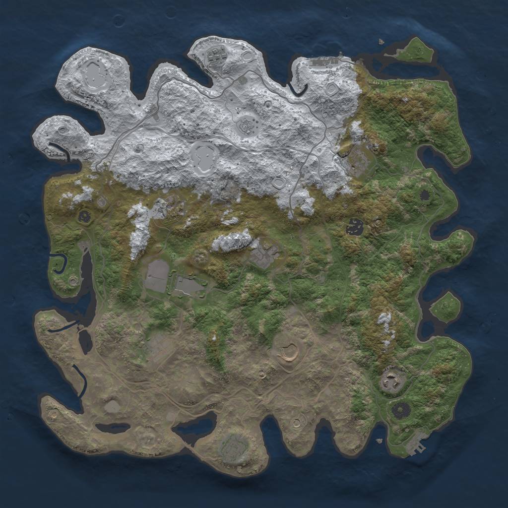 Rust Map: Procedural Map, Size: 4250, Seed: 5432, 19 Monuments