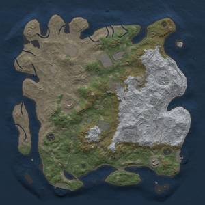 Thumbnail Rust Map: Procedural Map, Size: 4000, Seed: 21372137, 19 Monuments