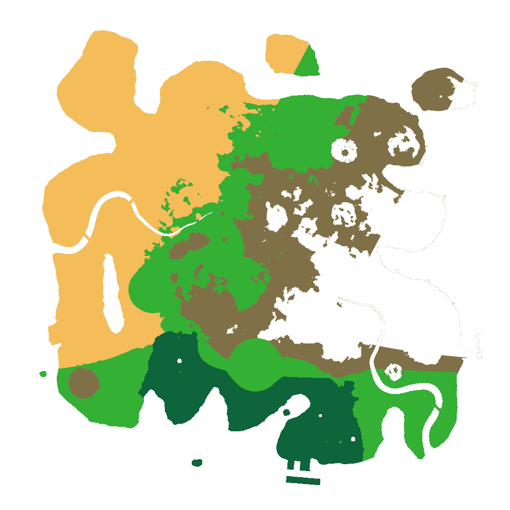 Biome Rust Map: Procedural Map, Size: 3000, Seed: 5555