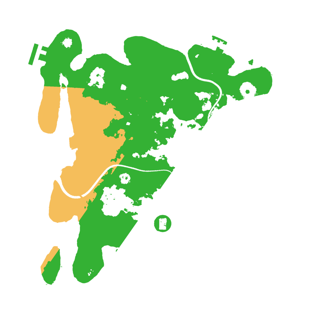 Biome Rust Map: Procedural Map, Size: 3000, Seed: 165165